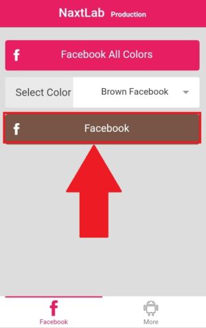 Cara mengganti warna tema Facebook Lite 10 Memilih tombol "Facebook" supaya diarahkan ke halaman login