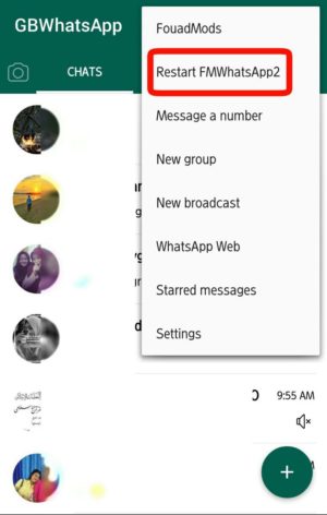 Cara menghilangkan centang 2 di whatsapp (selalu centang 1) 19 Tsp restart FMWhtasApp2