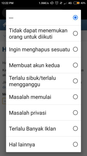 Cara menghapus akun Instagram secara Permanen 4 pilih yang paling sesuai