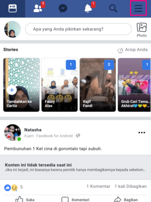 Cara menghilangkan tombol permintaan pertemanan di facebook 1 Beranda