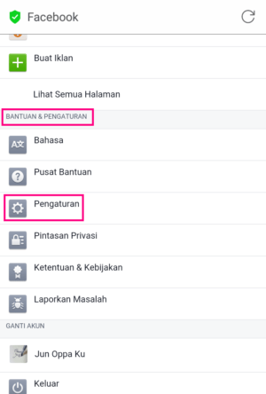 Cara menghilangkan tombol permintaan pertemanan di facebook 2 Pengaturan