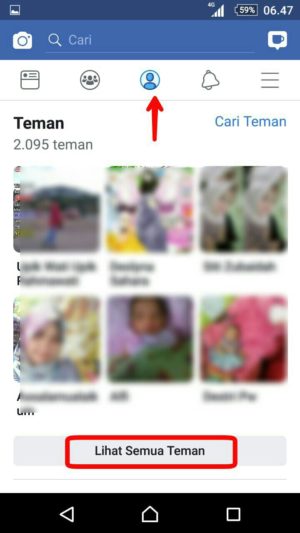 Cara memblokir akun facebook orang yang gangguin kamu (sekaligus cara bukanya) 1 Tap tool menu profil, kemudian scroll layar ke daftar teman