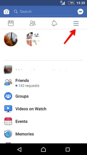 Cara ganti bahasa di facebook untuk yang gaptek 1 Tap garis tiga di kanan atas