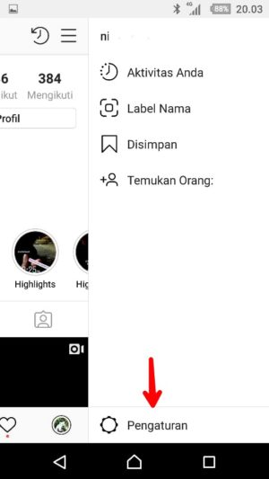 Cara sembunyikan status "Online" atau last seen di DM instagram 2 Tap menu Pengaturan
