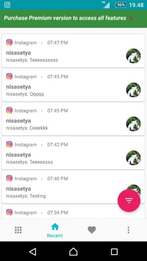 Trik melihat dan baca DM Instagram tanpa ketahuan 3 Capture laman aplikasi recent notification