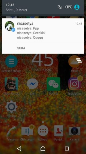 Trik melihat dan baca DM Instagram tanpa ketahuan 1 Capture contoh notifikasi ponsel