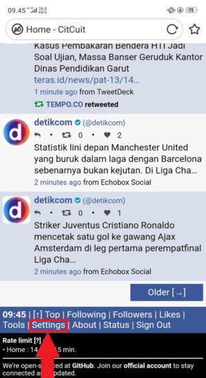 Cara mengganti foto profil dan sampul di twitter 10 menu “Settings” untuk masuk ke submenu selanjutnya pada Twitter