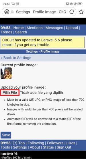Cara mengganti foto profil dan sampul di twitter 12 “Pilih file” untuk memilih foto yang akan dijadikan foto profil
