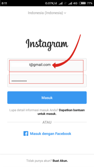Bisakah pakai 1 akun Instagram di 2 HP? 3 buka aplikasi IG dan masukkan username, no telpon, email, terus masukin password.