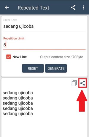 Cara nge-bom chat dan grup di whatsapp 4 Contoh pengaturan penggunaan dalam menu "Repeated Text"
