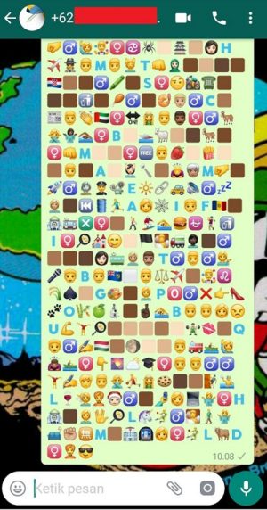 Cara nge-bom chat dan grup di whatsapp 9 Contoh hasil bom chat menggunakan menu "Random Text" pada aplikasi Text Repeater