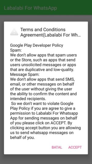 Cara nge-bom chat dan grup di whatsapp 12 halaman persetujuan aplikasi