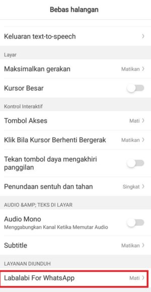 Cara nge-bom chat dan grup di whatsapp 14 Pilih hidupkan untuk menjalankan aplikasi Labalabi