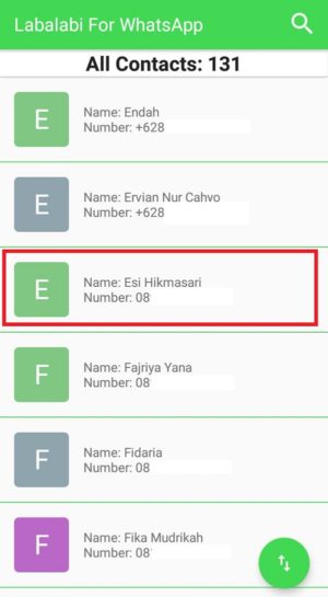 Cara nge-bom chat dan grup di whatsapp 15 Memilih nomor Whatsapp target