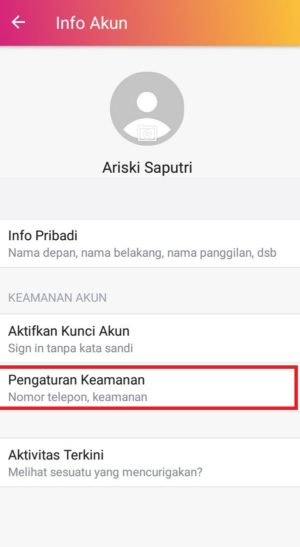 Cara mengganti password Yahoo Mail 4 pilih “Pengaturan keamanan” untuk mencari pengaturan password email