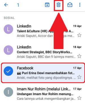Cara menghapus pesan email sekaligus di kotak masuk gmail kamu 9 klik-tahan email untuk menghapus satu pesan