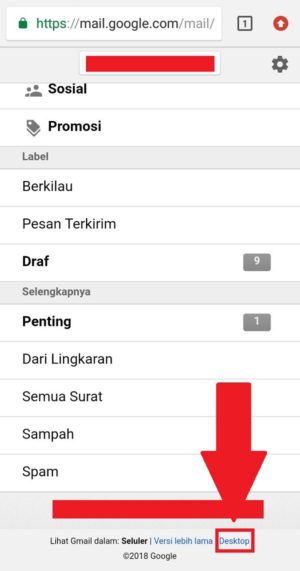 Cara menghapus pesan email sekaligus di kotak masuk gmail kamu 3 Mengubah tampilan Gmail menjadi versi Desktop