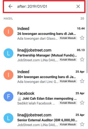 Cara menghapus pesan email sekaligus di kotak masuk gmail kamu 14 Contoh operator untuk mencari email masuk setelah tanggal tertentu