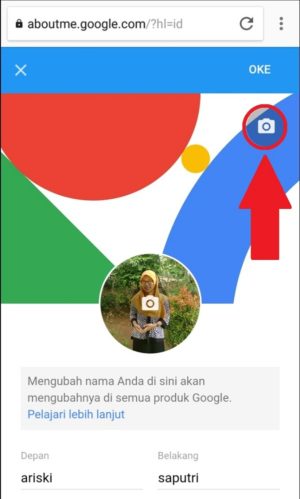 Cara mengubah foto profil email gmail di android 6 pilih ikon bergambar kamera untuk mengubah gambar sampul akun email