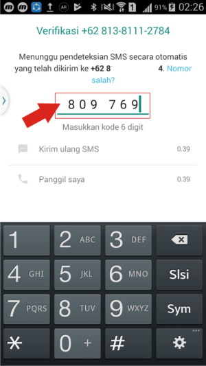Diblokir sementara saat pakai whatsapp mod? Ini cara mengatasinya 7 Masukkan kode verifikasi yang dikirim lewat SMS.