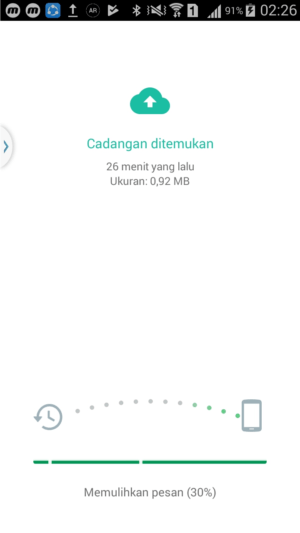 Diblokir sementara saat pakai whatsapp mod? Ini cara mengatasinya 9 Proses pemulihan riwayat chat, bisa berlangsung lama atau sebentar.