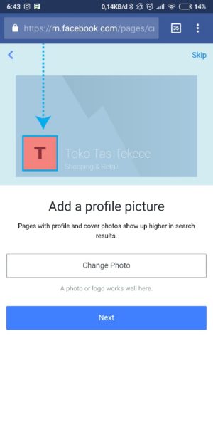 Cara membuat Fanspage Facebook lewat HP 10 Masukkan Photo Profil