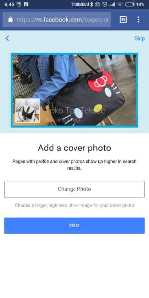 Cara membuat Fanspage Facebook lewat HP 15 Pilih Next