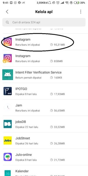 Cara mengembalikan Fitur Superzoom Instagram yang tidak muncul 6 Cari Instagram Di Menu Kelola Aplikasi