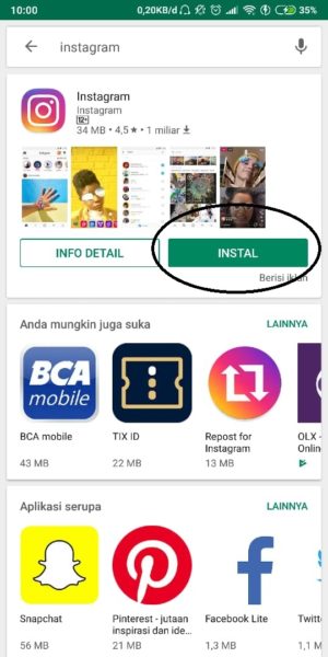 Cara mengembalikan Fitur Superzoom Instagram yang tidak muncul 11 Instal Aplikasi