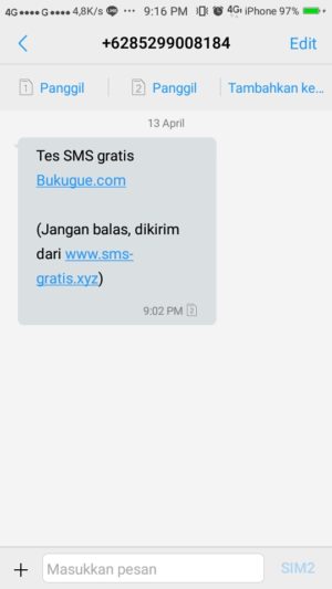 Cara kirim SMS gratis (tanpa pulsa) kesemua operator lewat Internet 12 Cara kirim SMS gratis (tanpa pulsa) kesemua operator lewat Internet 11
