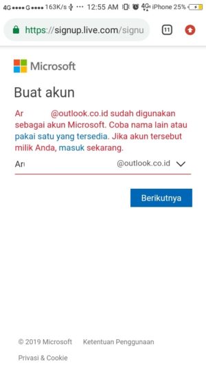 Cara membuat email Outlook atau Hotmail 3 Cari username yang kamu inginkan