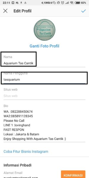 Cara mengganti nama dan username di instagram 4 ganti username dan nama