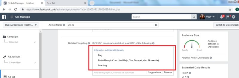 Cara membuat dan mengoptimalkan iklan di Facebook Ads 11 Pilih detail target