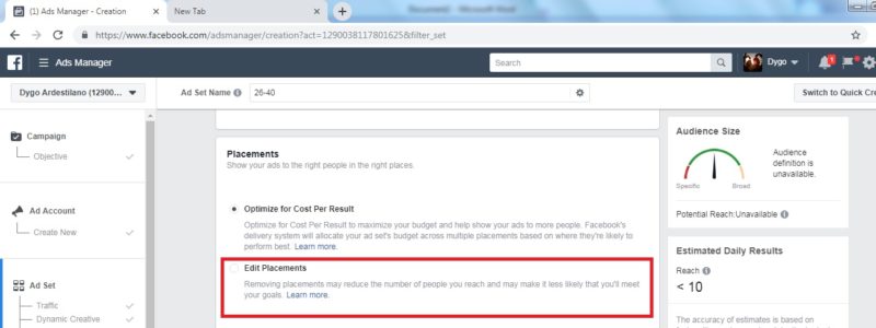 Cara membuat dan mengoptimalkan iklan di Facebook Ads 15 Pengaturan Placeme