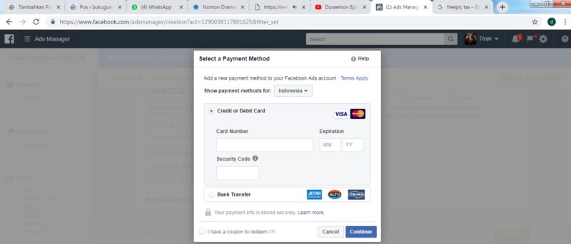 Cara membuat dan mengoptimalkan iklan di Facebook Ads 21 Menu Pembayaran
