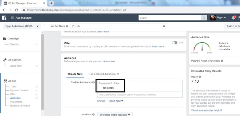 Cara membuat dan mengoptimalkan iklan di Facebook Ads 7 Setting Audience