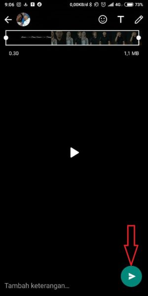 Cara menampilkan video durasi panjang di status Whatsapp 9 Upload video ke status Whatsapp