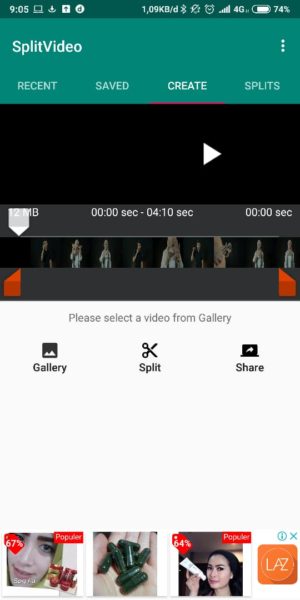 Cara menampilkan video durasi panjang di status Whatsapp 5 edit video