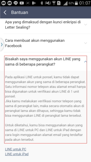 Bisakah pakai 1 akun Line di 2 HP ? 1 Laman bantuan Line menyebutkan tidak mengizinkan pengguna untuk login satu akun Line di 2 HP bersamaan.