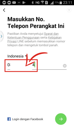 Bisakah pakai 1 akun Line di 2 HP ? 2 Masukkan nomor telpon yang sudah didaftarkan untuk membuat akun Line.