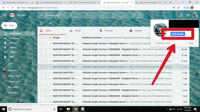 Cara mem-backup pesan email di inbox Gmail ke komputer kamu 2 Cara mem-backup pesan email di inbox Gmail ke komputer kamu 1