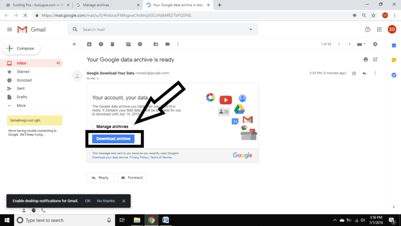 Cara mem-backup pesan email di inbox Gmail ke komputer kamu 23 Cara mem-backup pesan email di inbox Gmail ke komputer kamu 22