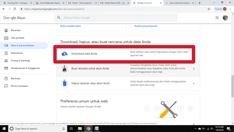 Cara mem-backup pesan email di inbox Gmail ke komputer kamu 6 Cara mem-backup pesan email di inbox Gmail ke komputer kamu 5