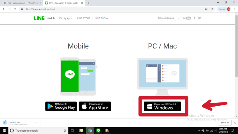 Cara download dan login ke aplikasi Line di Laptop atau PC 2 Cara download dan login ke aplikasi Line di Laptop atau PC 1