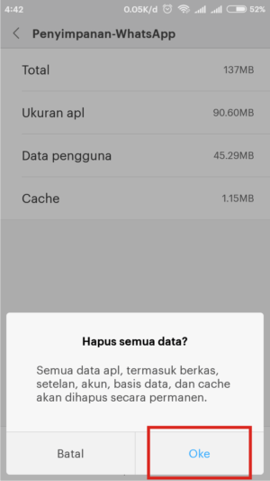 Cara keluar dari grup WhatsApp tanpa diketahui anggota grup 21 Tab ok untuk mengkonfirmasi data akun WA kamu dihapus.