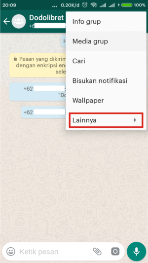 Cara keluar dari grup WhatsApp tanpa diketahui anggota grup 2 Tab lainnya di Whatsapp.