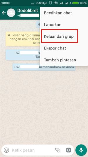 Cara keluar dari grup WhatsApp tanpa diketahui anggota grup 3 Tab keluar dari grup Whatsapp.