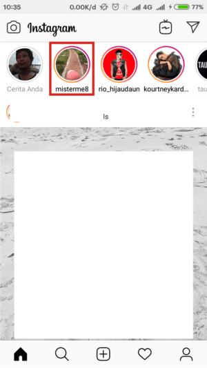 Cara melihat Instagram Story tanpa diketahui empunya story 1 Cari Insta Story pilihanmu, bukan Story di depan atau belakangnya.