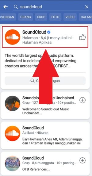 Cara upload lagu (musik) ke Facebook 9 Pilih halaman resmi Soundcloud
