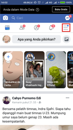 Cara membuat pesan balas otomatis (auto-reply) di Facebook Fanpage 1 Di halaman Facebook kamu, silakan klik tiga garis (pojok kanan atas).